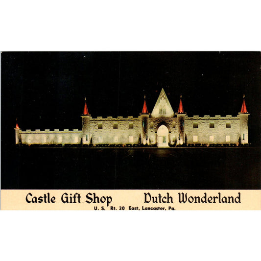 Castle Gift Shop Dutch Wonderland Lancaster PA Dutch Country Postcard PD8