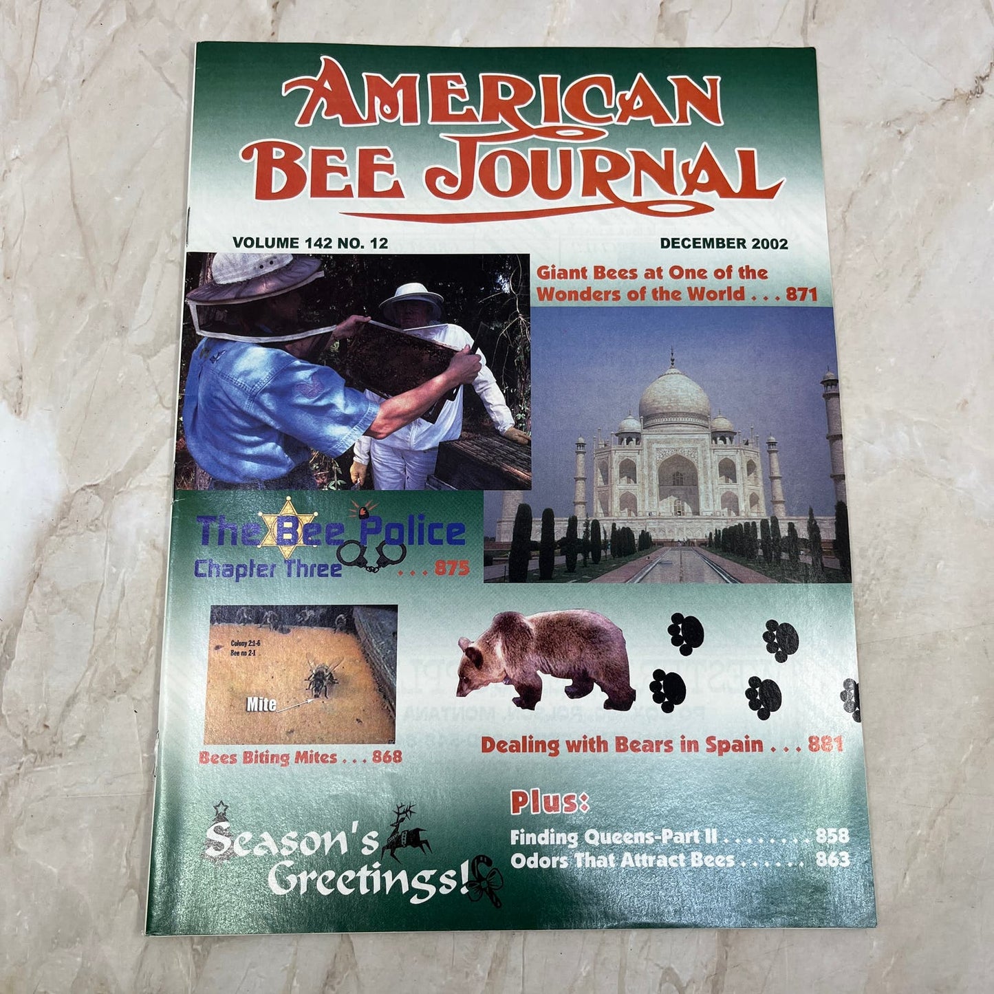 2002 Dec American Bee Journal Magazine Bees Beekeeping Honey M7