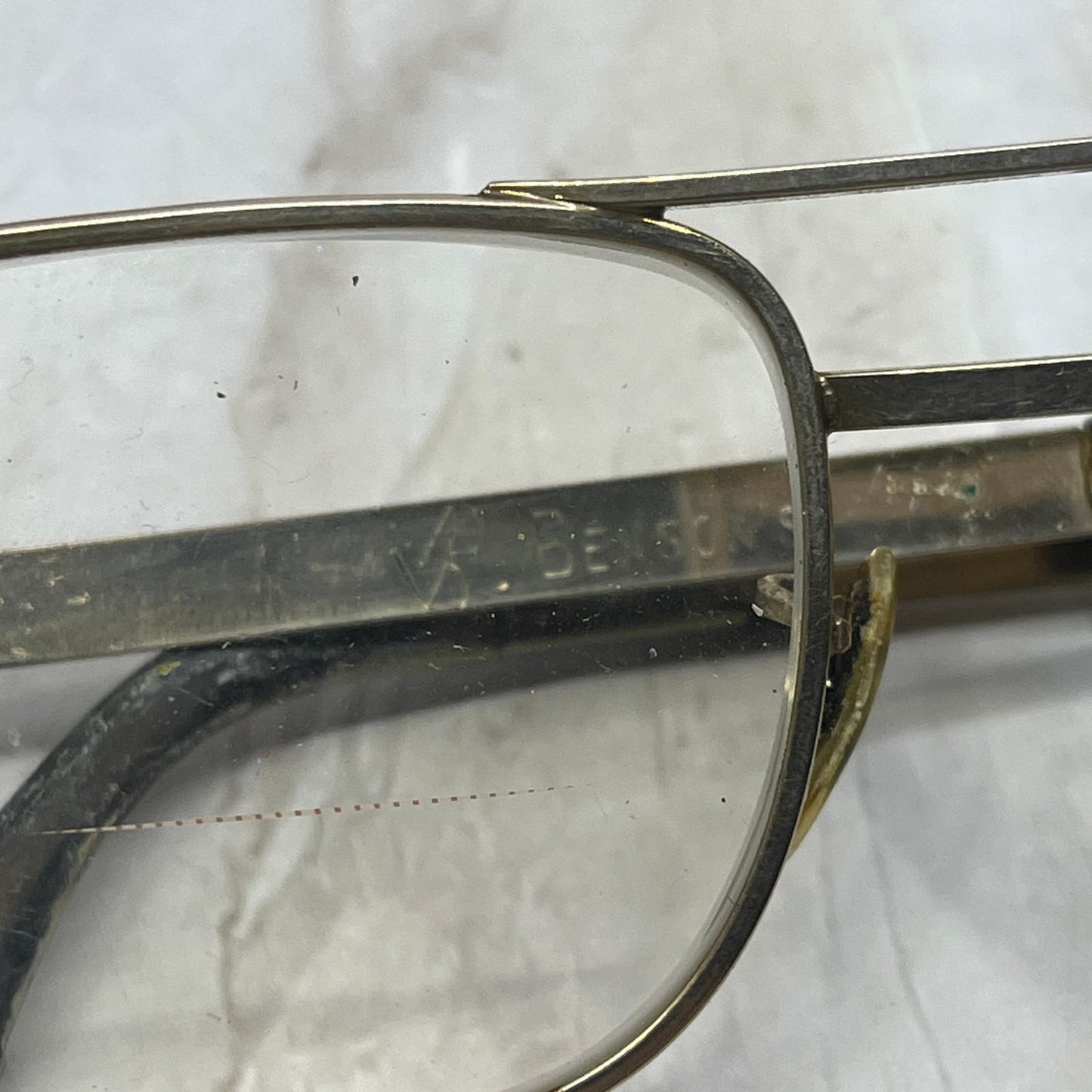 Vintage Benson's 12k GF Aviator Glasses Eyeglasses Frames 5 3/4 England SB8