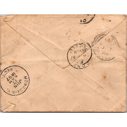 1897 Handwritten Letter Fivemiletown Ireland to Monroe New York Neely C30