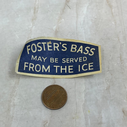 Vintage Foster's Bass Brand Beer Label May Be Served From the Ice AE5