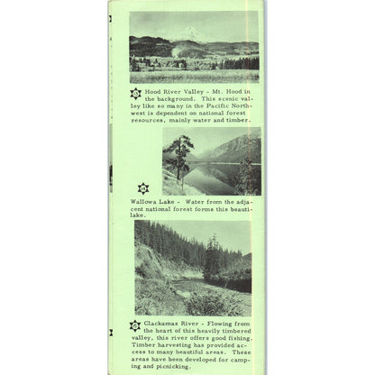 1961 Scenic Routes Thru The Pacific Northwest National Forests Brochure TH9-CB