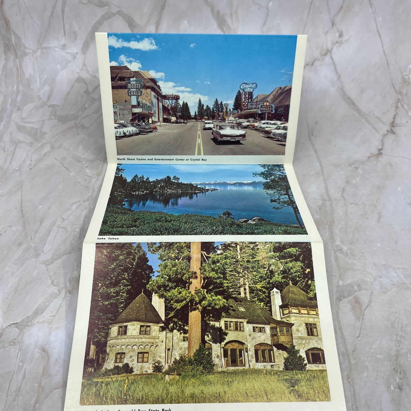 Greetings from Lake Tahoe Vintage Souvenir Folder Book Views PXS