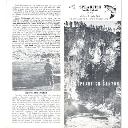 1940s Spearfish Canyon Black Hills South Dakota Travel Brochure AE2