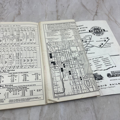 1957 Baltimore and Ohio B & O Railroad Time Table TI8-S4