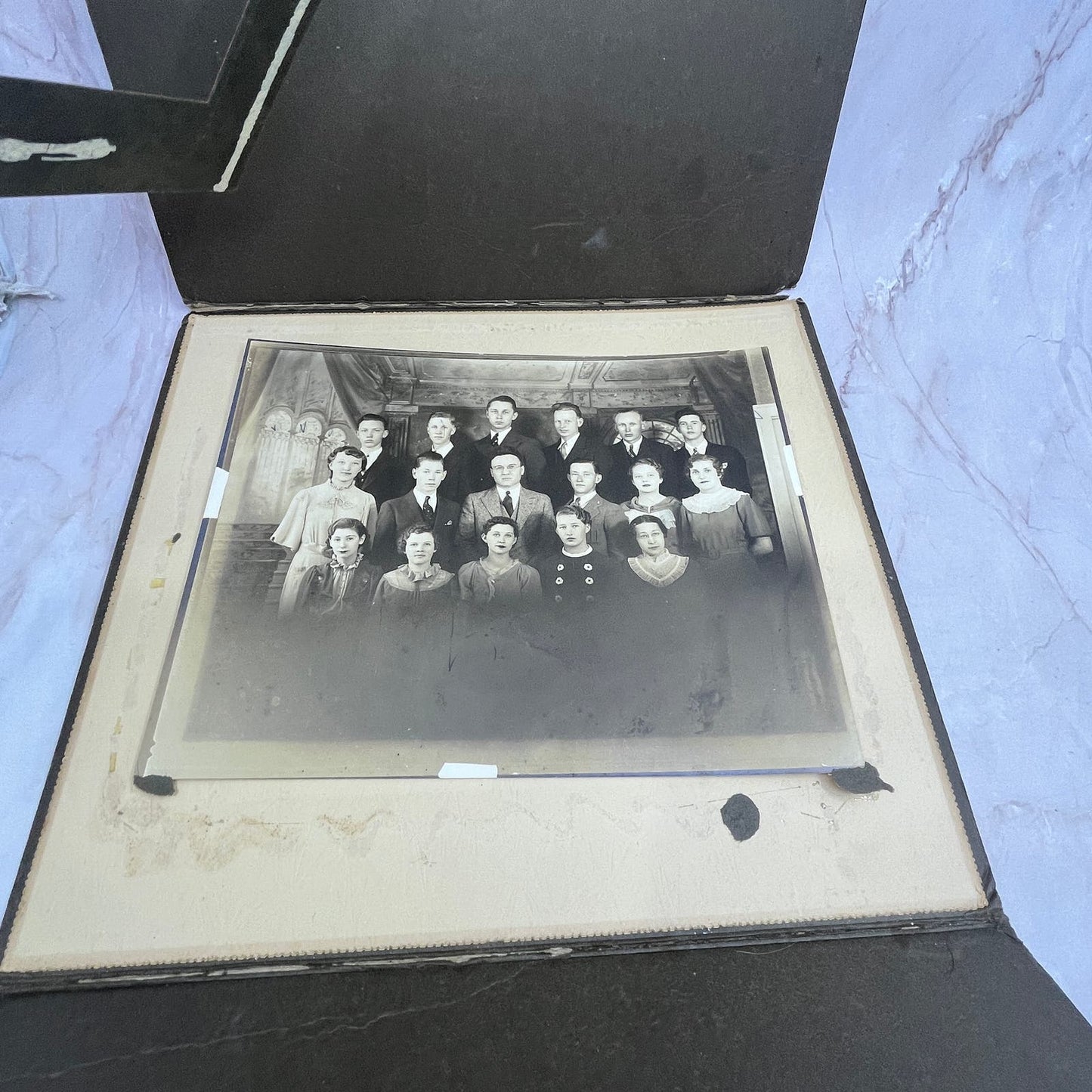 c1930 Class Photo Sauk Center MN Rydholm Cabinet Card 7x9 FL6-1