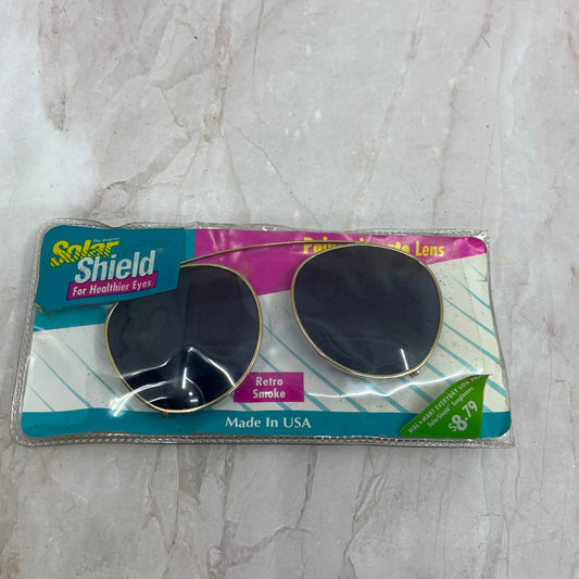 Vintage 1990s Solar Shield Clip on Sunglasses Retro Smoke USA TG7-G5-10