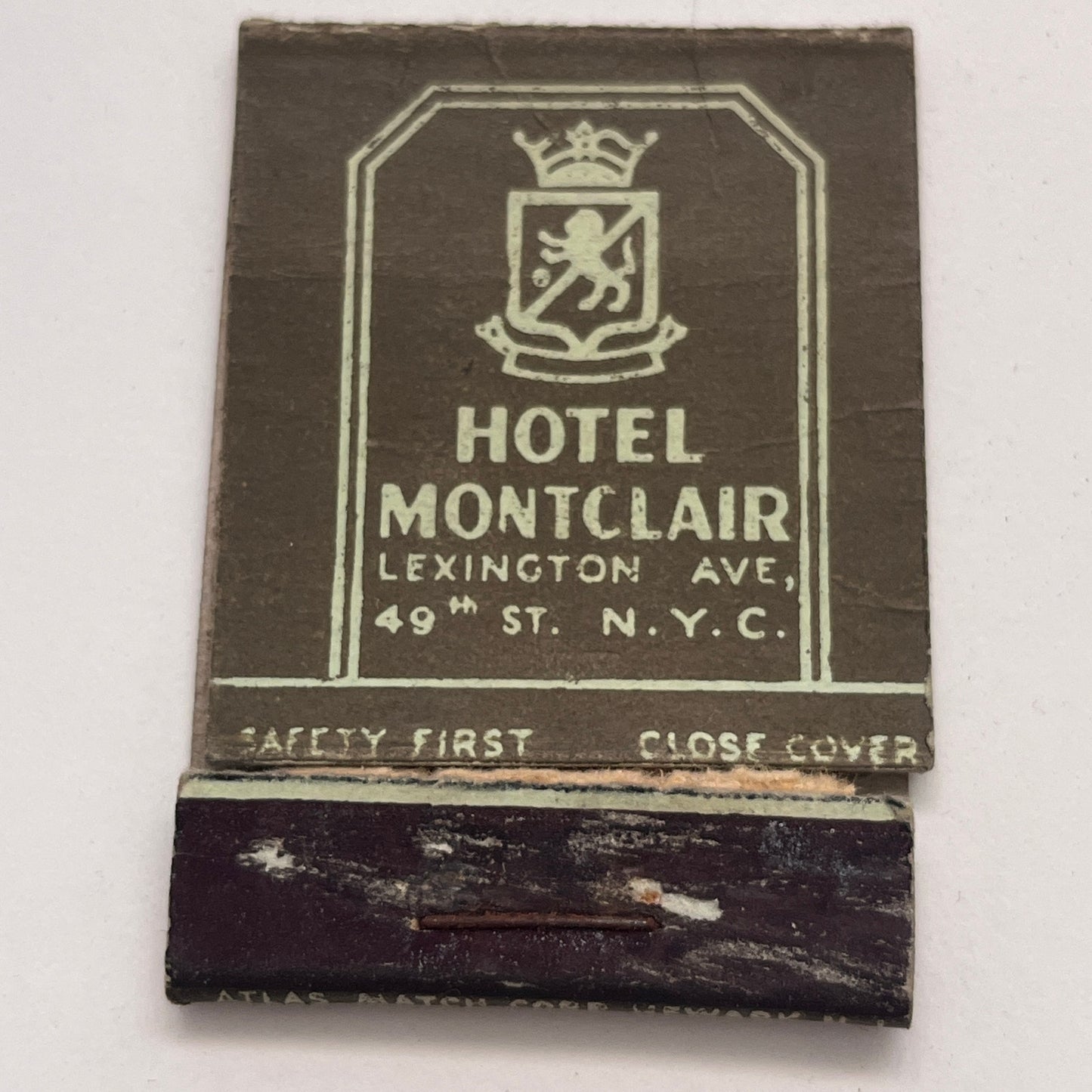 Hotel Montclair Lexington Ave NYC Vintage Matchbook Cover TB8-MB-7