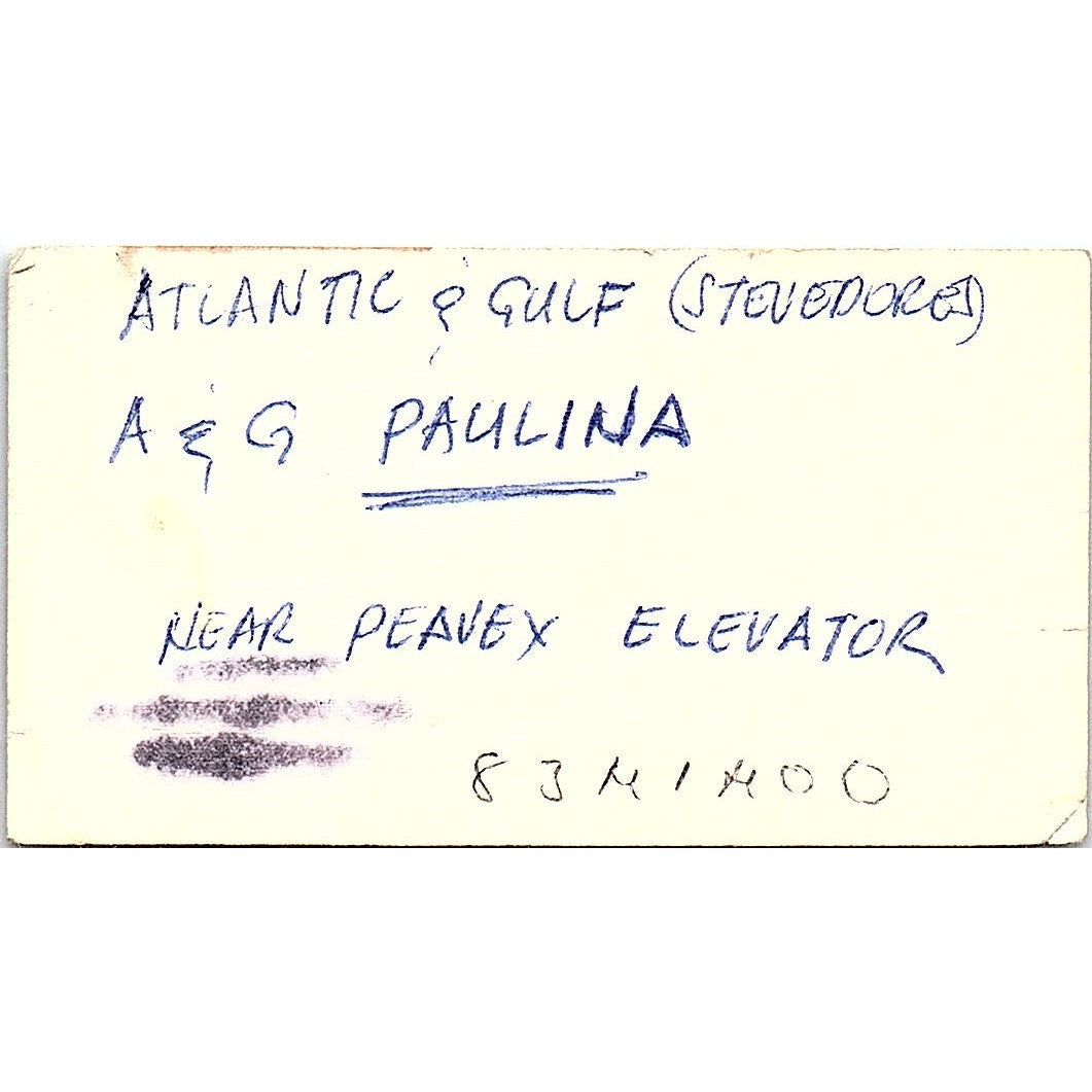 Belle Chasse Marine Trans Alabo Street Wharf New Orleans Business Card SD9-B9