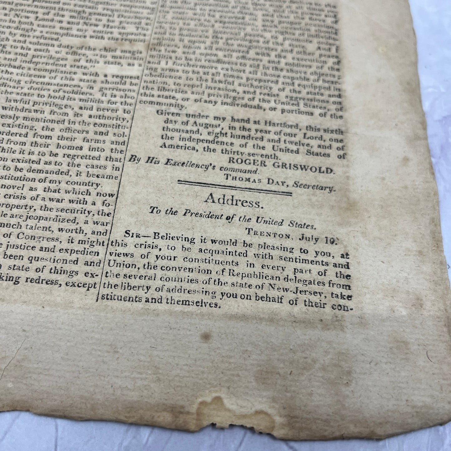 Baltimore Weekly Register Aug 15, 1812 - War of 1812 Vessels of War AF9-7