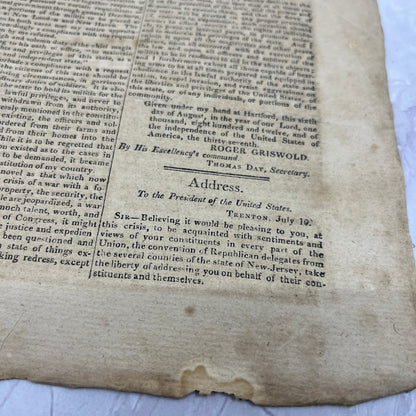 Baltimore Weekly Register Aug 15, 1812 - War of 1812 Vessels of War AF9-7