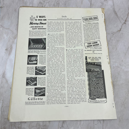 1936 Fortune Magazine Story - Dolls - Made in America How Dolls are Made FL6-7