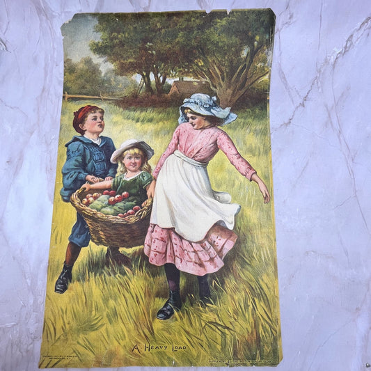 1907 A Heavy Load Boston Globe Supplement Vintage Art Print 11x17 FL6-4