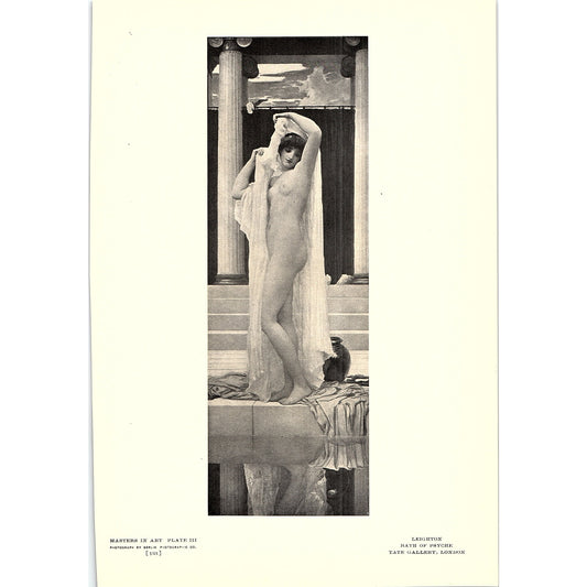 Bath of Psyche - Leighton - 1908 Litho Art Print AF5-4