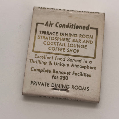 Terrace Dining Room Bradley Field Windsor Locks CT Matchbook Cover TB8-MB2-6