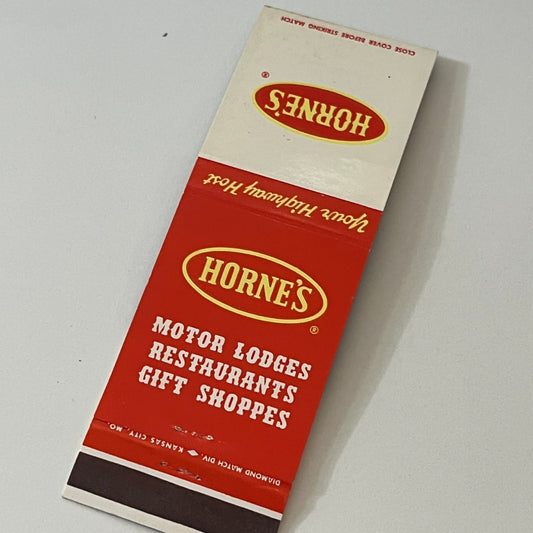 Horne's Motor Lodge Augusta Georgia Vintage Matchbook Cover TB6-MB2-6