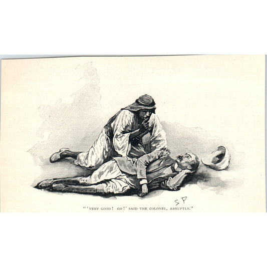 British Colonel Explorer in Arabia S. Paget 1897 Victorian Illustration AE9-TS4