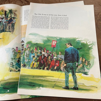 US Open Bill Casper Arnold Palmer - Francis Golden Art 5 Pages 1967 Ad AG2-1