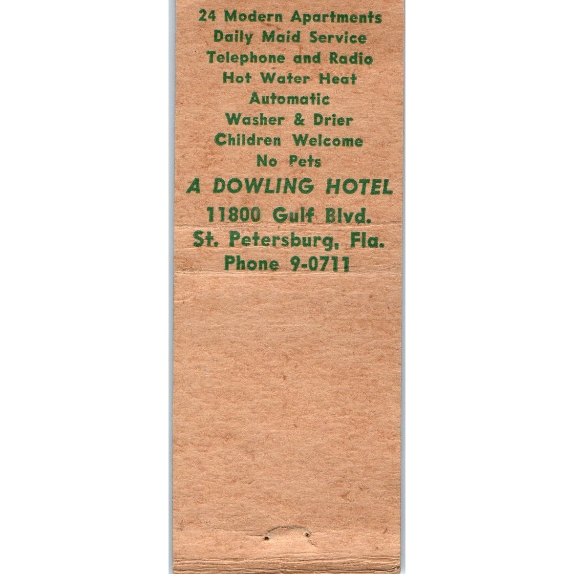 The Sands on Treasure Island St. Petersburg FL Vintage Matchbook Cover SD2-Y9
