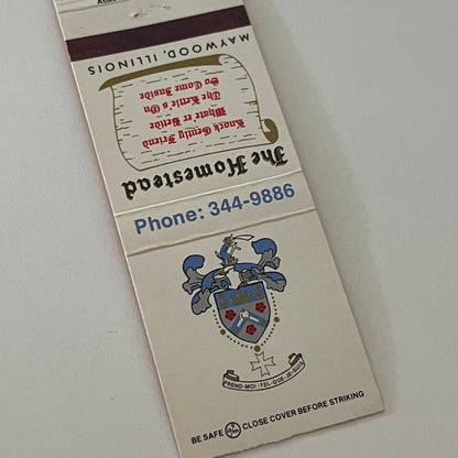 The Homestead Restaurant Maywood IL Matchbook Cover TB6-MB2-4