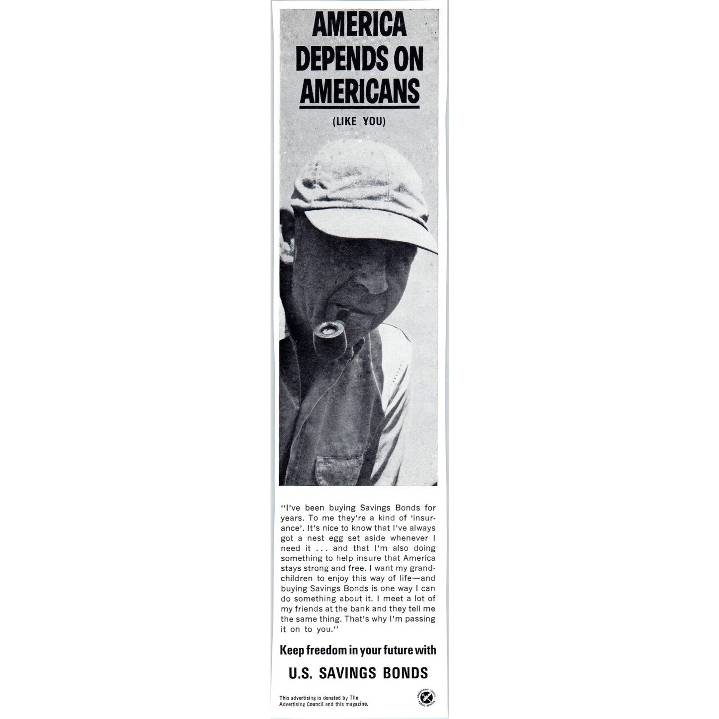 U.S. Savings Bonds - Keep Freedom in Your Future 1964 Magazine Ad AB6-LB