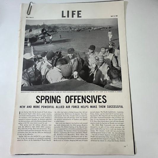 1943 Allied Air Force Spring Offensives 5 Pages 1940s WWII Era Article V29-5