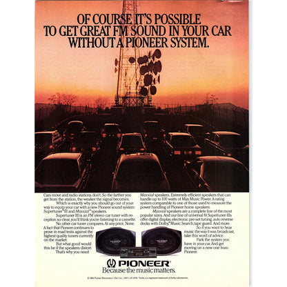 Pioneer Supertuner III and Maxxial Speakers 1984 Ad AF8-4