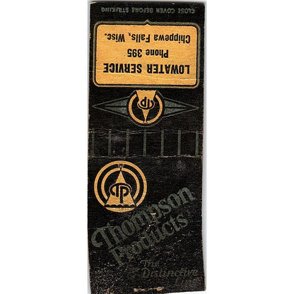 Lowater Service Chippewa Falls WI Vintage Matchbook Cover SE5-Y1