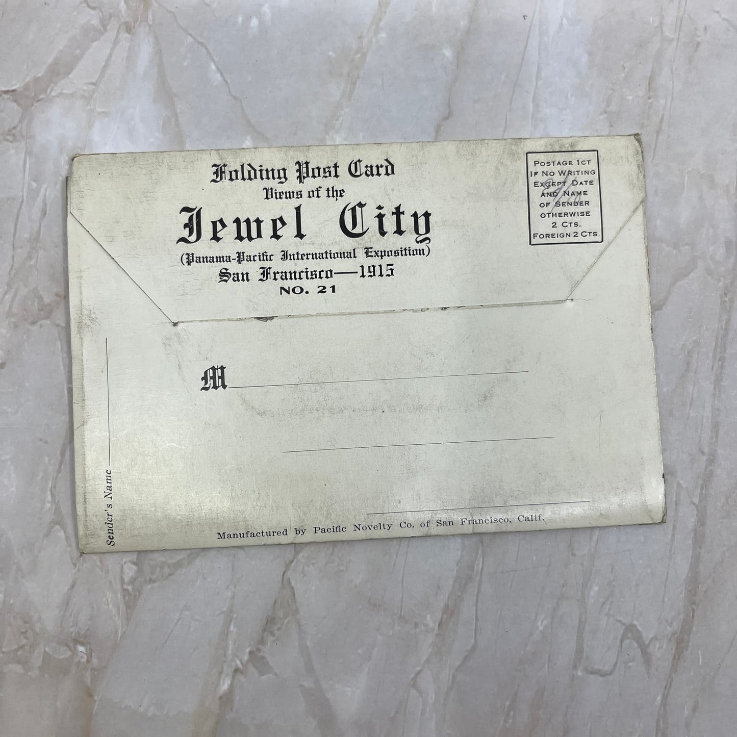 1915 Panama Pacific Exhibition San Francisco Folding Postcard Views SB8