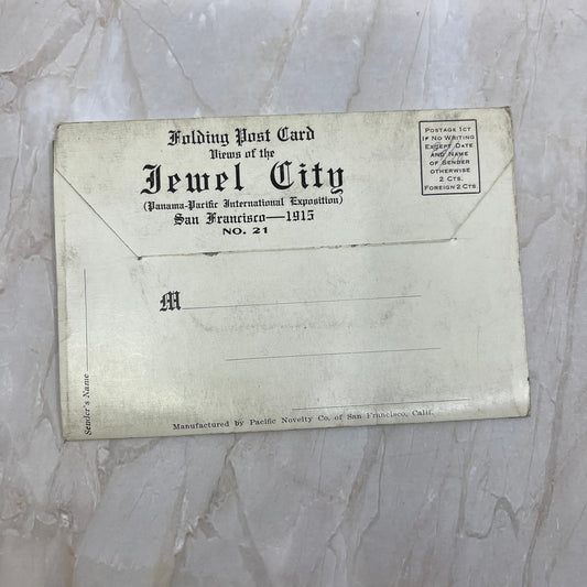 1915 Panama Pacific Exhibition San Francisco Folding Postcard Views SB8