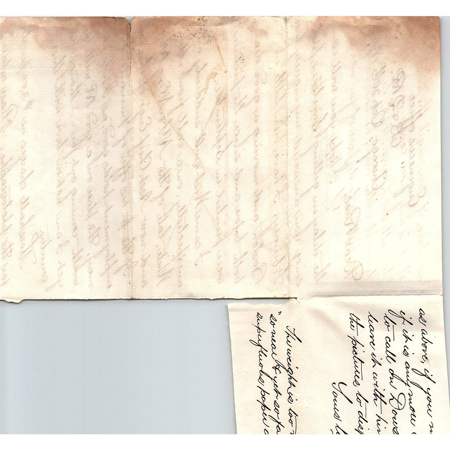 1879 Handwritten Letter Engineer's Office C.B. & Q. RR W.K. Means AF4-1