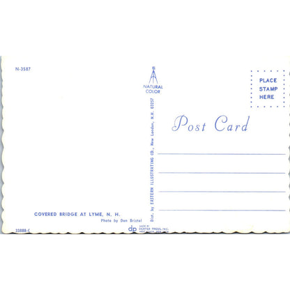 Covered Bridge at Lyme New Hampshire Covered Bridge Postcard PC1