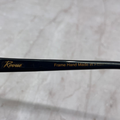 Vintage Revue France Black Oval Cat Eye Rhinestone Eyeglasses Frames TH9-G1-8