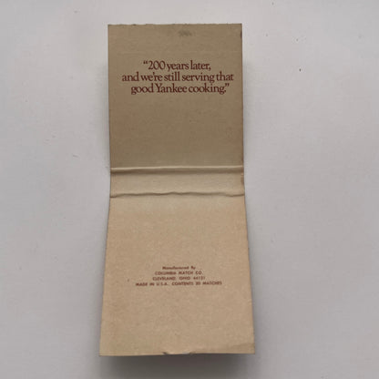 Publick House Sturbridge MA Col Ebenezer Crafts Vintage Matchbook Cover TB8-MB-3