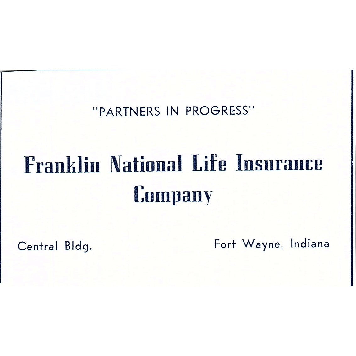 Franklin National Life Ins Co Fort Wayne Indiana 1964 Ad AG1-S18