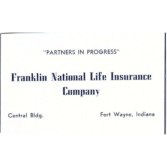 Franklin National Life Ins Co Fort Wayne Indiana 1964 Ad AG1-S18