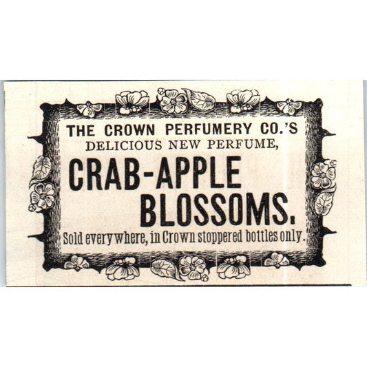 Crab-Apple Blossoms Crown Perfumery Co c1890 Victorian Ad AE8-CH9