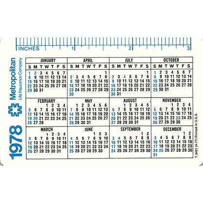 1978 Forest E Harrell Metropolitan Life Houston Vintage Business Card TH2-B1