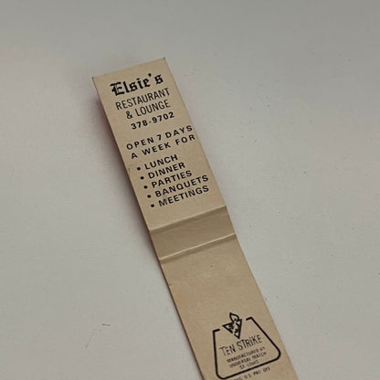 Elsie's Restaurant 8th St & Marshall Minneapolis Vintage Matchbook TB6-MB2-11