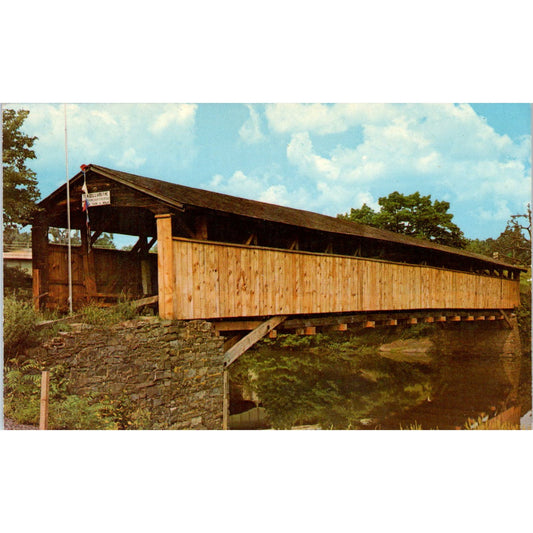 Perrine's Bridge Rifton Rosendale NY Vintage Covered Bridge Postcard PD6