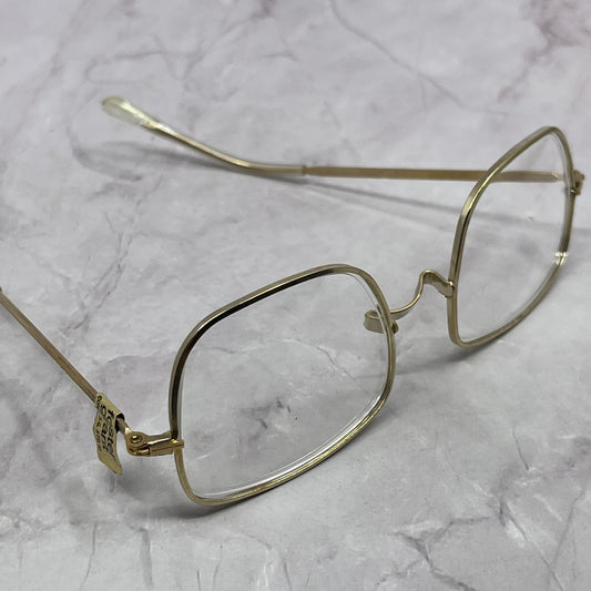 Vintage Foster Grant Gold Tone Rectangle Glasses New Unused NOS TC5-FG