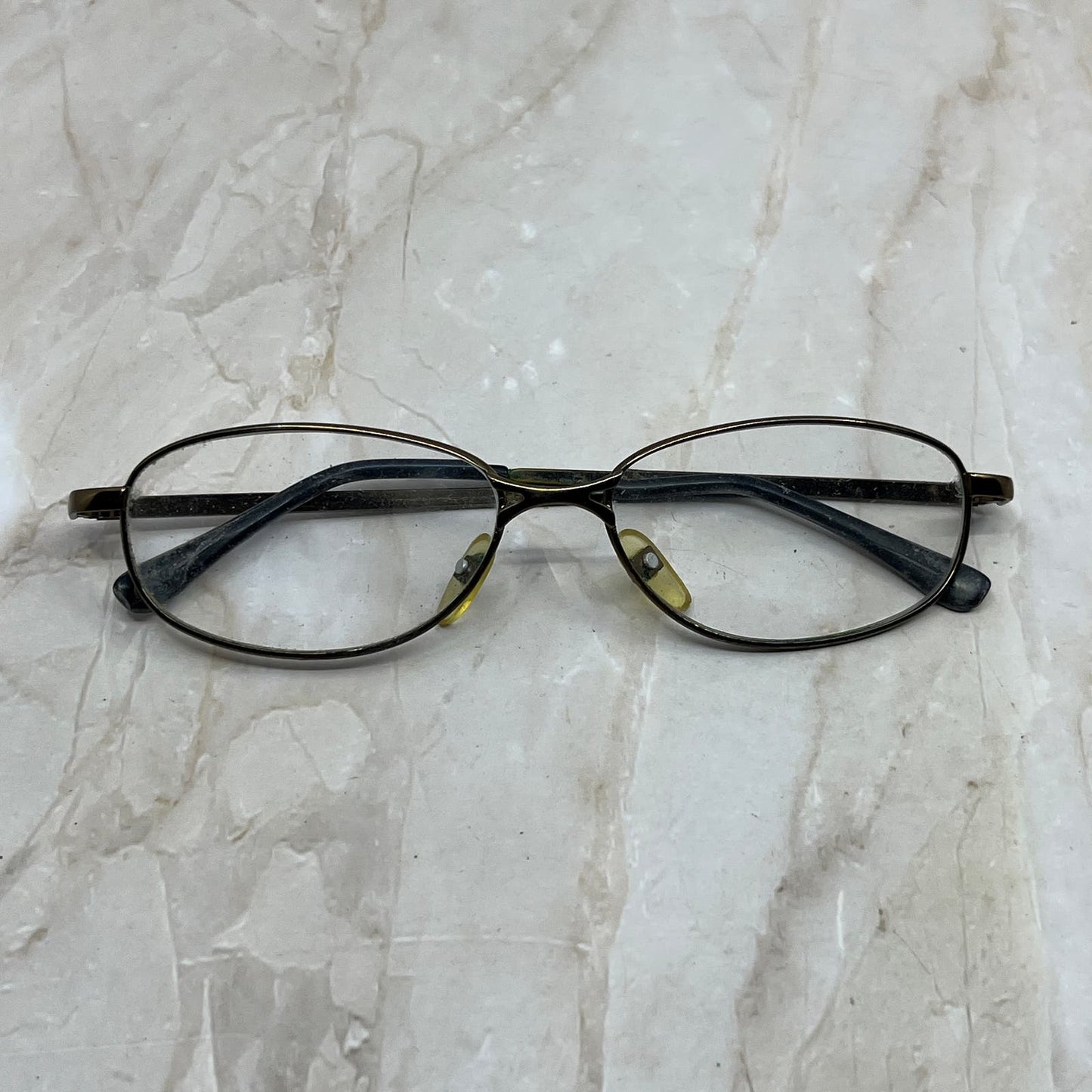 Vintage Oval Bronze Tone Sunglasses Eyeglasses Frames TE9-G2-11
