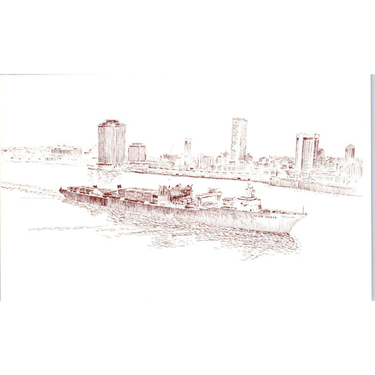 Delta Norte Lash-Type Ship of Delta Line Vintage Postcard PC17