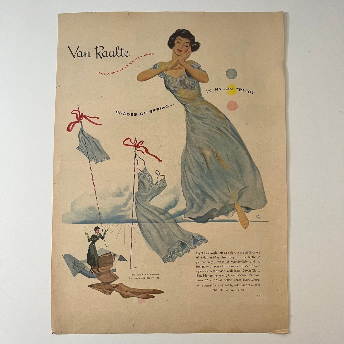 Van Raalte Nylon Tricot Womens Clothing Advertisement V1-8