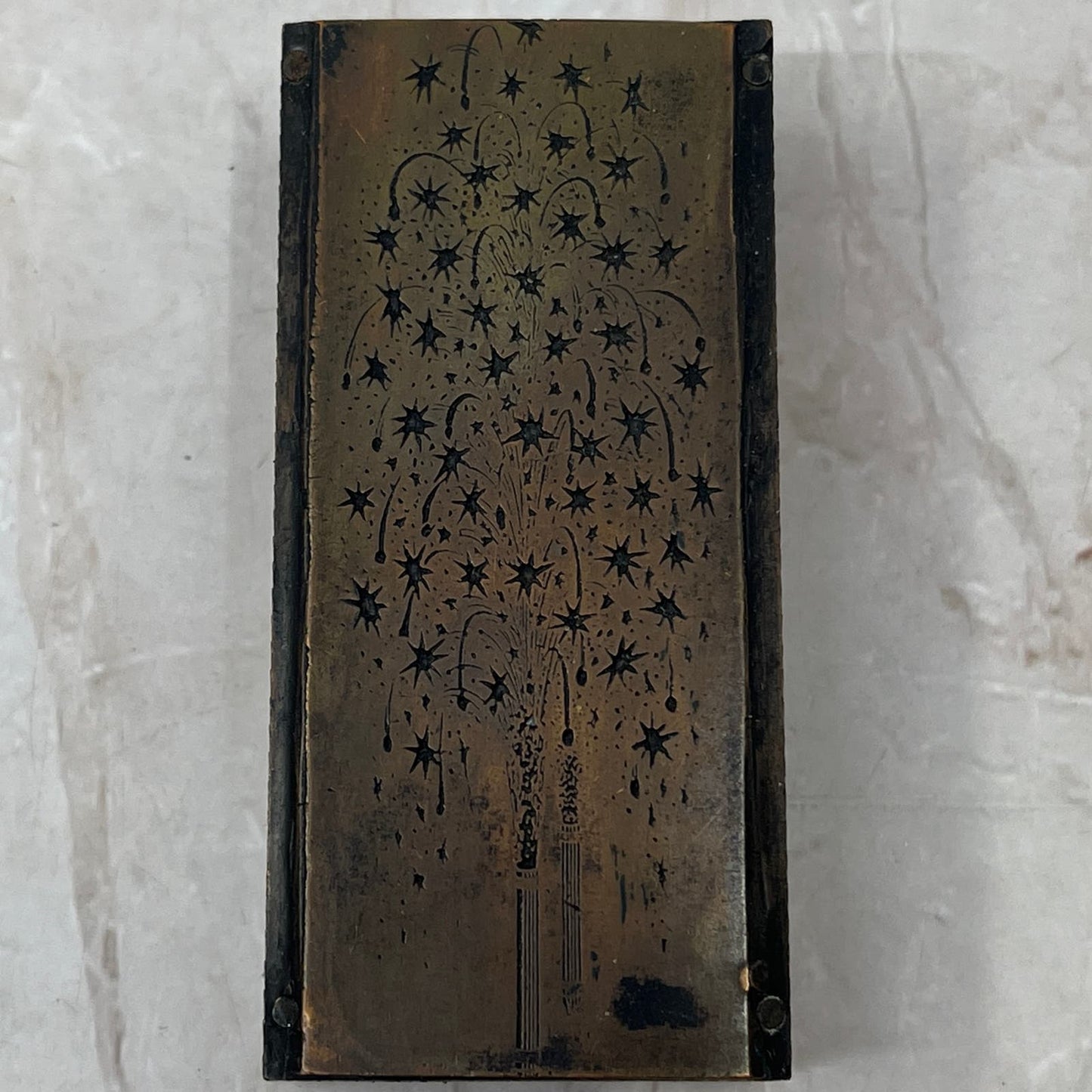 Fireworks - Vintage Letterpress Printers Block Plate TG8