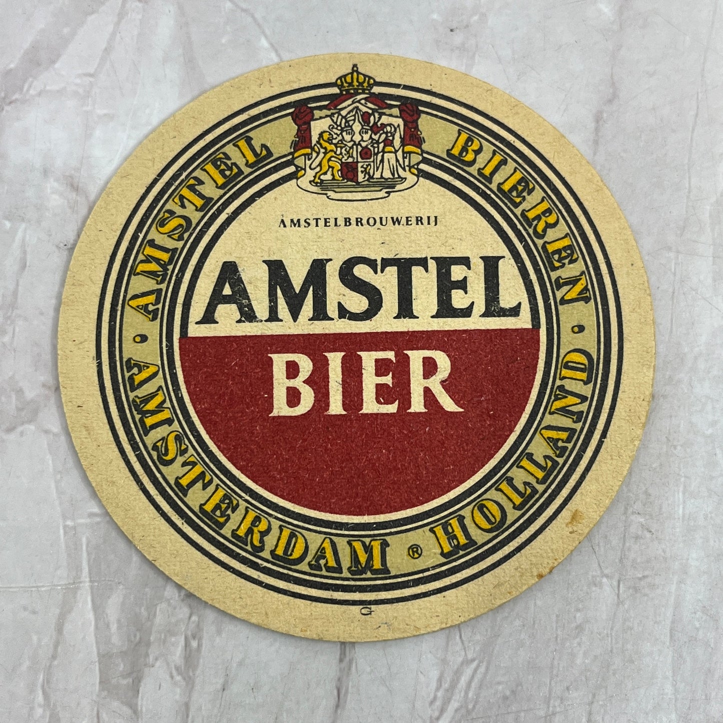 Vintage Amstel Bier Amstel BrouwerIj German Beer Coaster Map TJ5-CO1