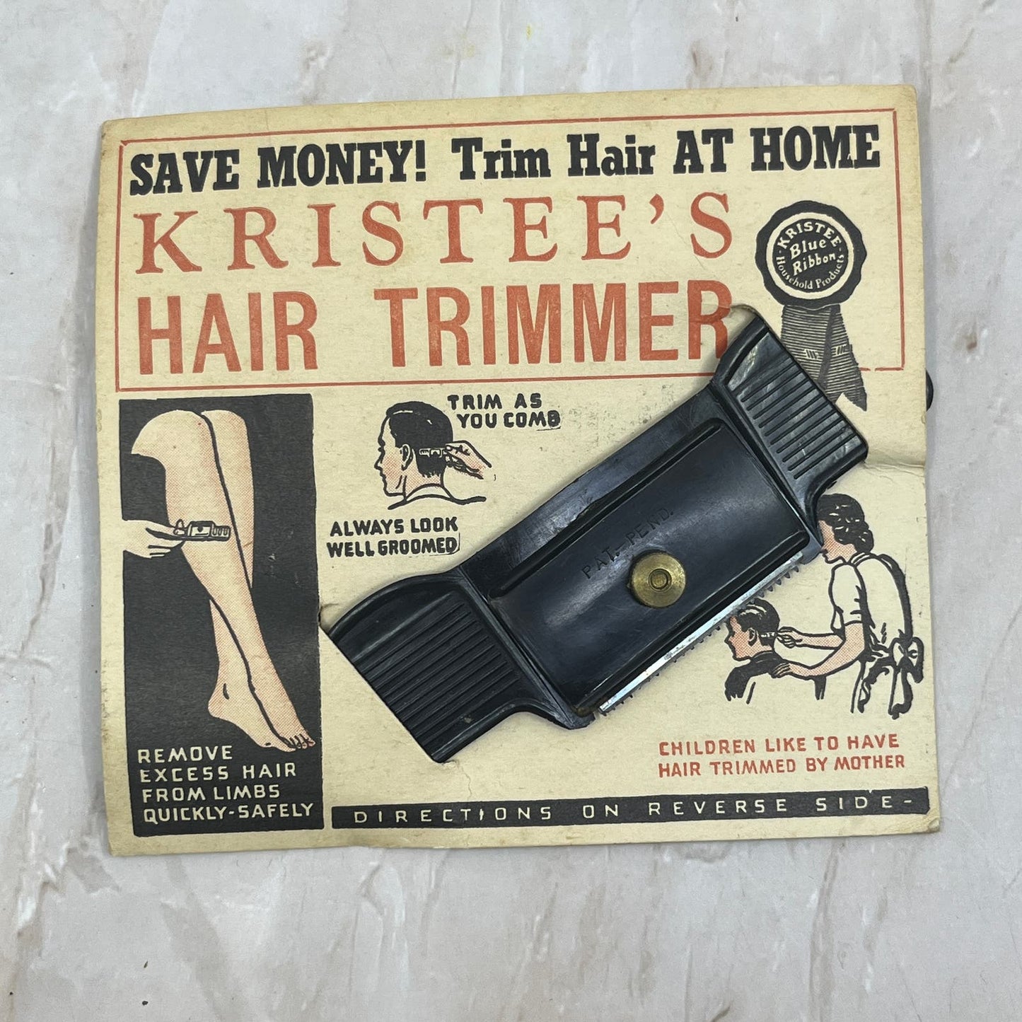 1943 Kristee's Hair Trimmer No. 733 Kristee Products Co Akron Ohio SB8