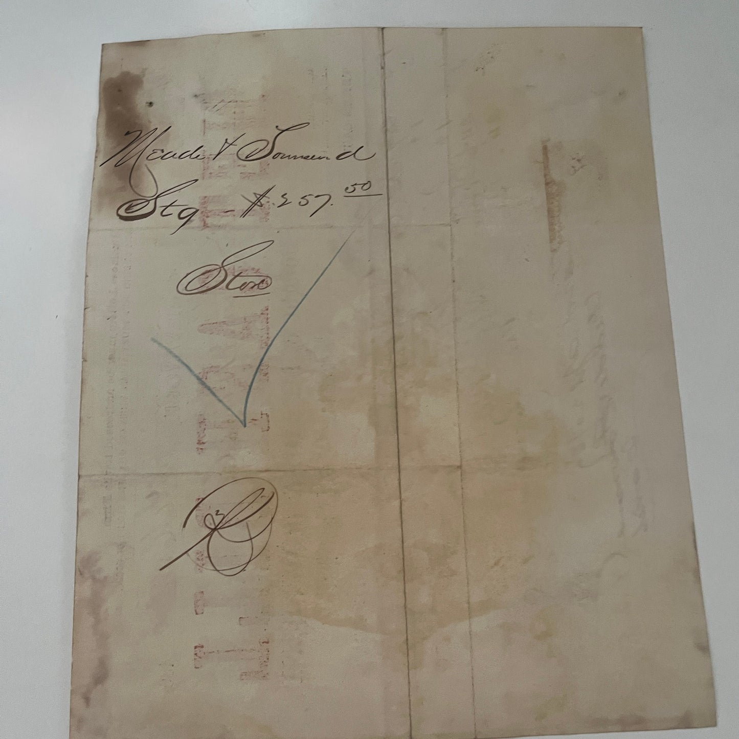 Meade & Townsend Boots & Shoes New York 1867 Billhead & Erie Ry Waybill C15