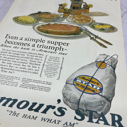 Armour Star Ham What Am  1924 Magazine Ad FL6-11