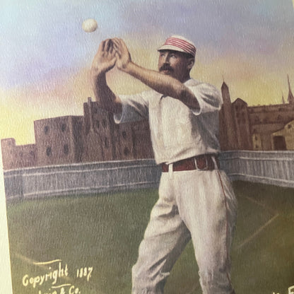 Buck Ewing Catcher New York Old Judge Century of Baseball 1987 Poster V14-1